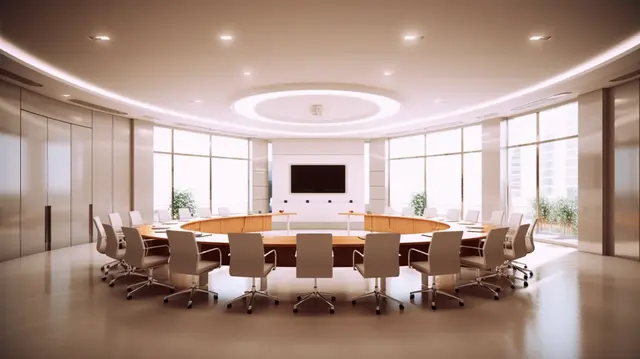pngtree stunning contemporary office space with spacious conference room 3d render image 13524053